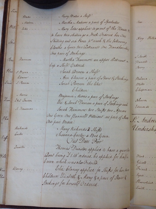St Andrew Undershaft - Workhouse Minute Book 1780-1801 p16 image 1 St Andrew Undershaft - Workhouse Minute Book 1780-1801 p16 image 1