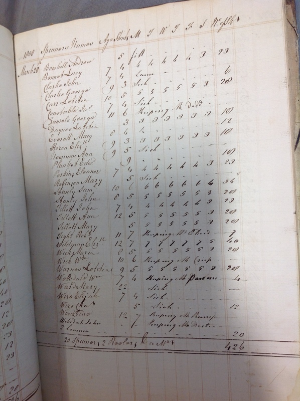 Forehoe Hundred - House of Industry Spinning Book 1805-1809 p158 image 1