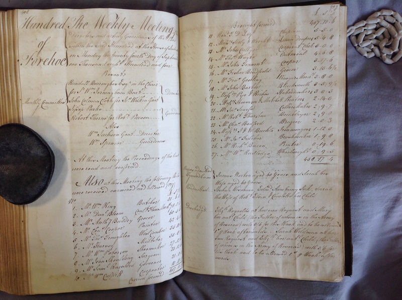 Forehoe Hundred - House of Industry Minute Book 1802-1805 p408-409 image 1 Forehoe Hundred - House of Industry Minute Book 1802-1805 p408-409 image 1