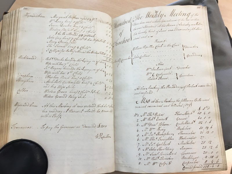Forehoe Hundred - House of Industry Minute Book 1805-1807 p300-301 image 1 Forehoe Hundred - House of Industry Minute Book 1805-1807 p300-301 image 1
