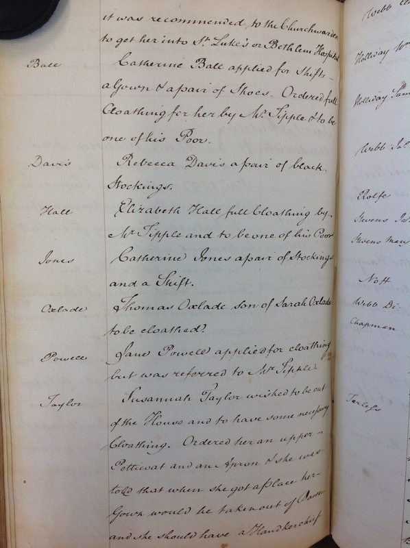 St Andrew Undershaft - Workhouse Minute Book 1780-1801 p206 image 1 St Andrew Undershaft - Workhouse Minute Book 1780-1801 p206 image 1