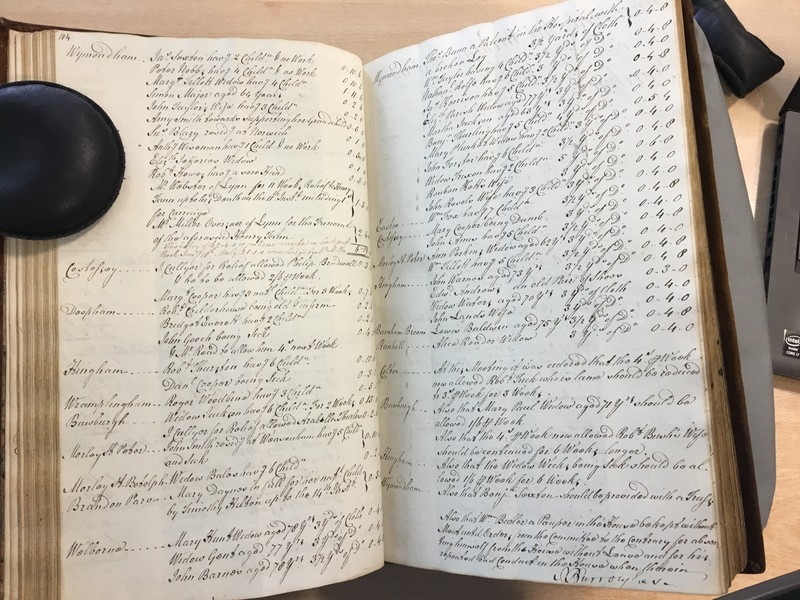 Forehoe Hundred - House of Industry Minute Book 1807-1809 p104-105 image 1 Forehoe Hundred - House of Industry Minute Book 1807-1809 p104-105 image 1