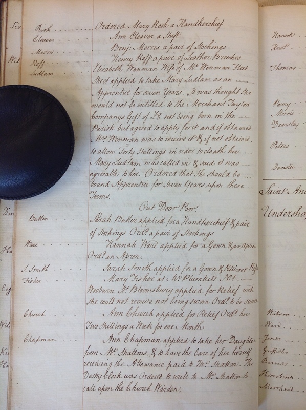 St Andrew Undershaft - Workhouse Minute Book 1780-1801 p14 image 1