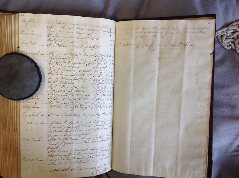 Forehoe Hundred - House of Industry Minute Book 1802-1805 p456-457 image 1 Forehoe Hundred - House of Industry Minute Book 1802-1805 p456-457 image 1