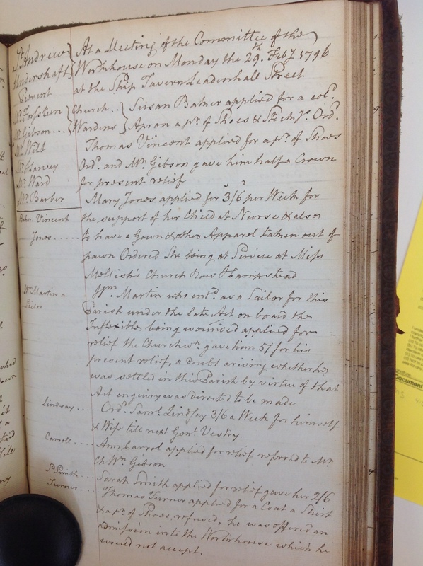 St Andrew Undershaft - Workhouse Minute Book 1780-1801 p177 image 1 St Andrew Undershaft - Workhouse Minute Book 1780-1801 p177 image 1