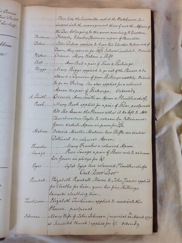 St Andrew Undershaft - Workhouse Minute Book 1780-1801 p23 image 1
