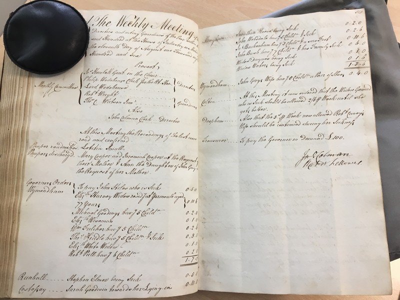 Forehoe Hundred - House of Industry Minute Book 1805-1807 p340-341 image 1 Forehoe Hundred - House of Industry Minute Book 1805-1807 p340-341 image 1