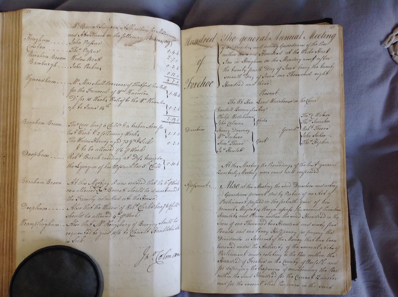 Forehoe Hundred - House of Industry Minute Book 1802-1805 p180-181 image 1 Forehoe Hundred - House of Industry Minute Book 1802-1805 p180-181 image 1