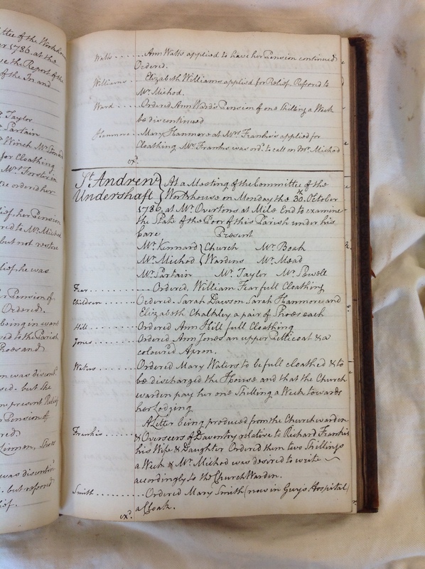 St Andrew Undershaft - Workhouse Minute Book 1780-1801 p81 image 1 St Andrew Undershaft - Workhouse Minute Book 1780-1801 p81 image 1