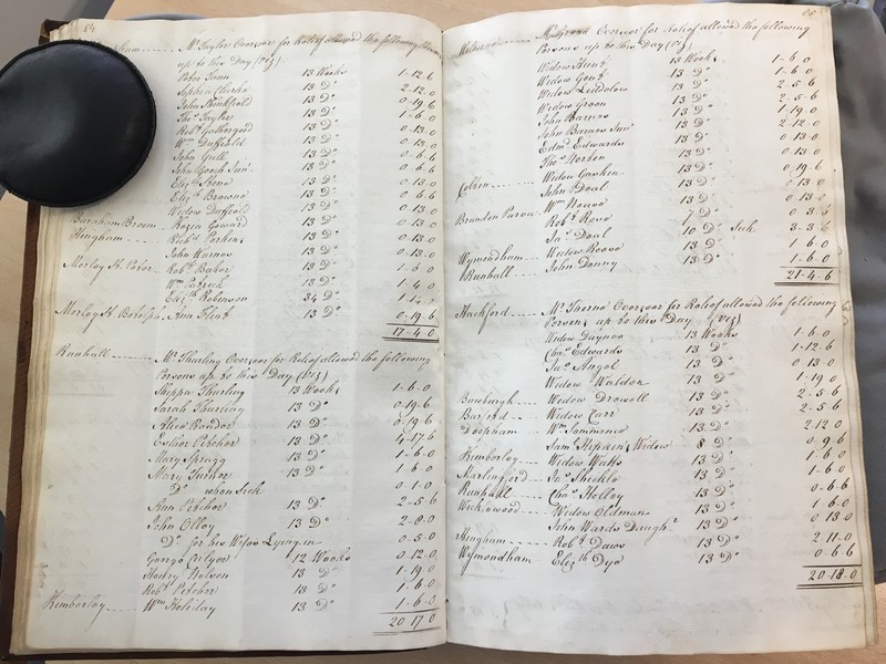 Forehoe Hundred - House of Industry Minute Book 1805-1807 p84-85 image 1