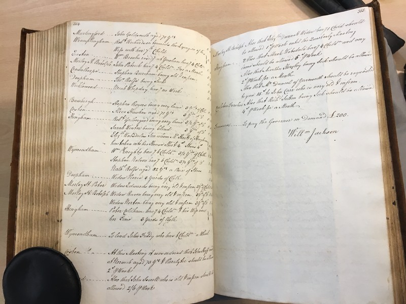 Forehoe Hundred - House of Industry Minute Book 1807-1809 p354-355 image 1 Forehoe Hundred - House of Industry Minute Book 1807-1809 p354-355 image 1