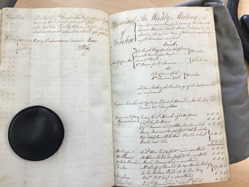 Forehoe Hundred - House of Industry Minute Book 1805-1807 p180-181 image 1 Forehoe Hundred - House of Industry Minute Book 1805-1807 p180-181 image 1