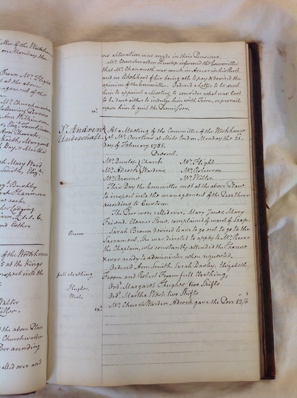 St Andrew Undershaft - Workhouse Minute Book 1780-1801 p63 image 1 St Andrew Undershaft - Workhouse Minute Book 1780-1801 p63 image 1