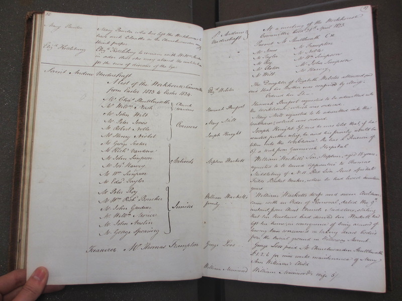 St Andrew Undershaft - Workhouse Minute Book 1822-1828 p36-37 image 1