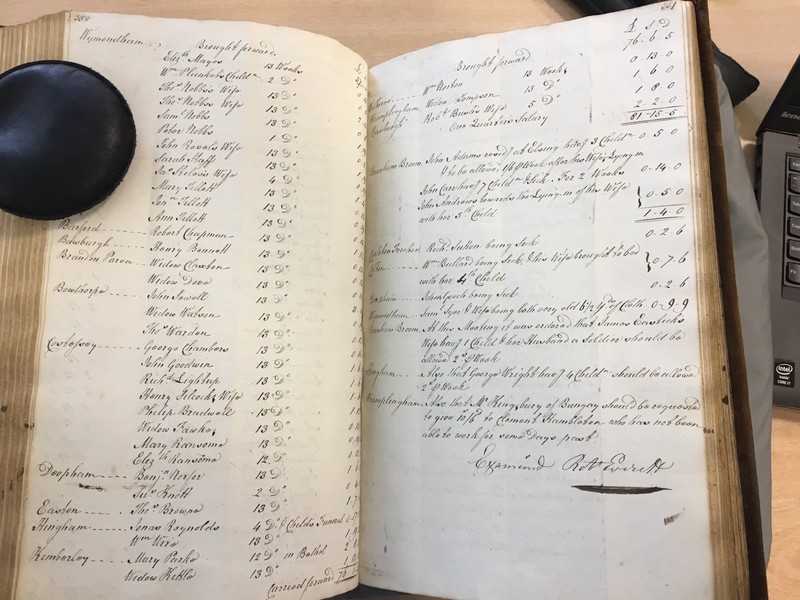 Forehoe Hundred - House of Industry Minute Book 1807-1809 p350-351 image 1 Forehoe Hundred - House of Industry Minute Book 1807-1809 p350-351 image 1