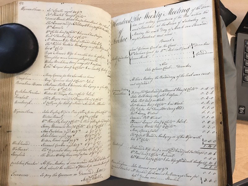 Forehoe Hundred - House of Industry Minute Book 1807-1809 p372-373 image 1 Forehoe Hundred - House of Industry Minute Book 1807-1809 p372-373 image 1