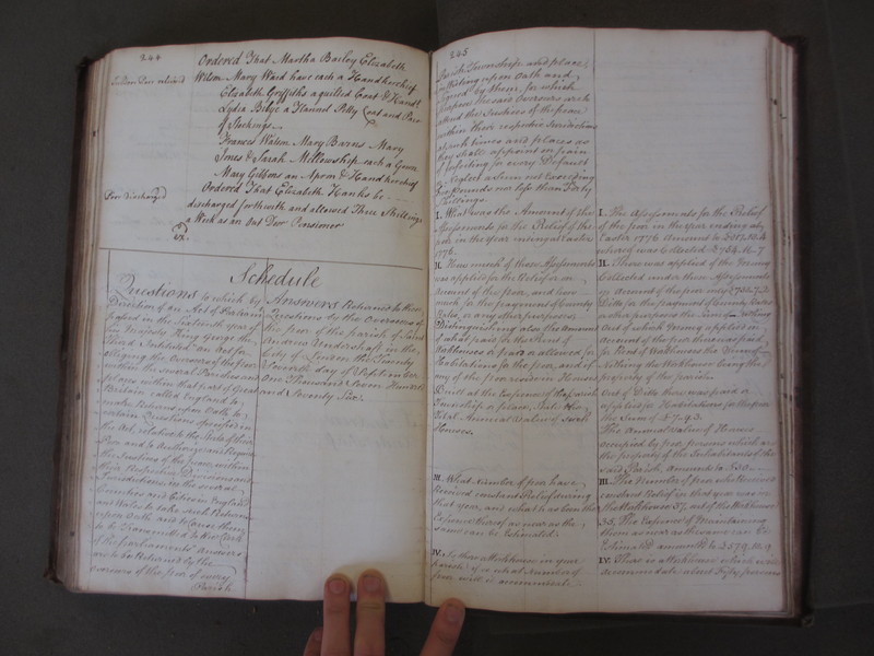 St Andrew Undershaft - Workhouse Minute Book 1748-1780 p244-245 image 1 St Andrew Undershaft - Workhouse Minute Book 1748-1780 p244-245 image 1