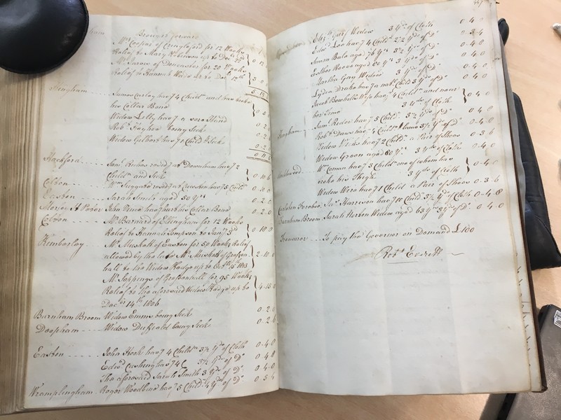 Forehoe Hundred - House of Industry Minute Book 1805-1807 p446-447 image 1 Forehoe Hundred - House of Industry Minute Book 1805-1807 p446-447 image 1