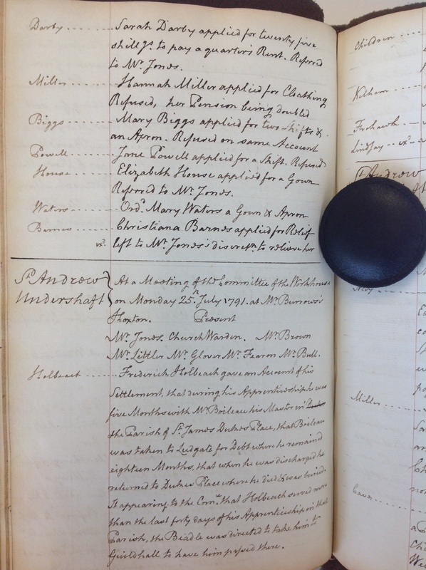 St Andrew Undershaft - Workhouse Minute Book 1780-1801 p134 image 1 St Andrew Undershaft - Workhouse Minute Book 1780-1801 p134 image 1