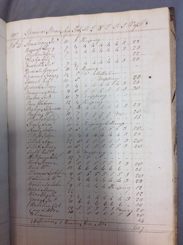 Forehoe Hundred - House of Industry Spinning Book 1805-1809 p136 image 1