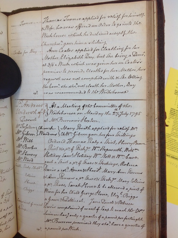 St Andrew Undershaft - Workhouse Minute Book 1780-1801 p171 image 1 St Andrew Undershaft - Workhouse Minute Book 1780-1801 p171 image 1