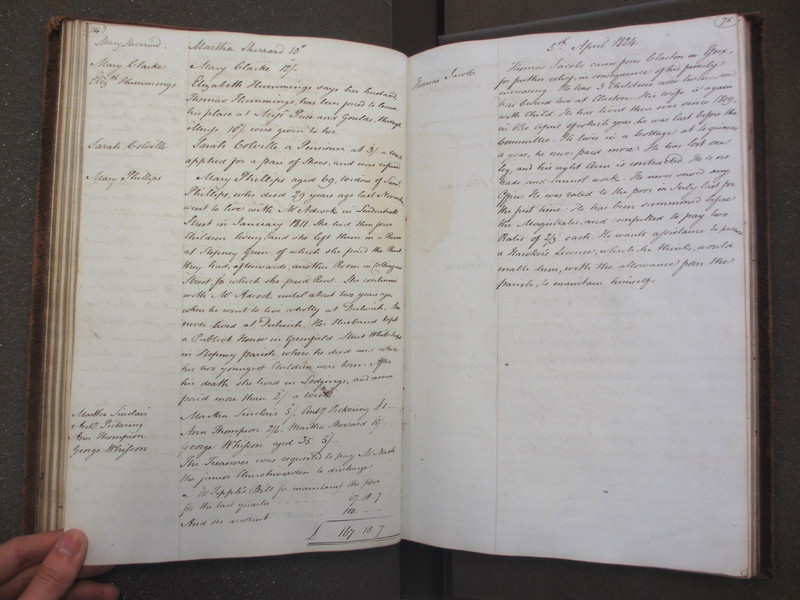 St Andrew Undershaft - Workhouse Minute Book 1822-1828 p74-75 image 1