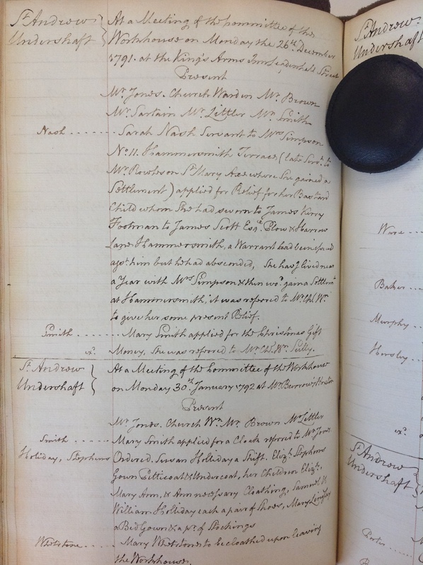 St Andrew Undershaft - Workhouse Minute Book 1780-1801 p138 image 1 St Andrew Undershaft - Workhouse Minute Book 1780-1801 p138 image 1