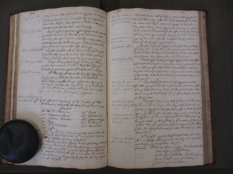 St Andrew Undershaft - Workhouse Minute Book 1732-1748 p94-95 image 1 St Andrew Undershaft - Workhouse Minute Book 1732-1748 p94-95 image 1