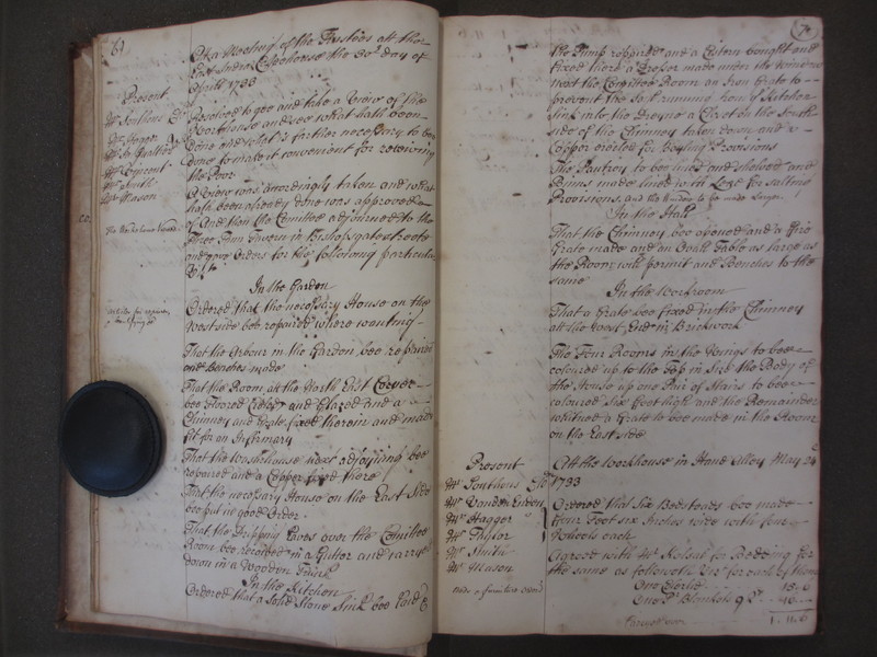 St Andrew Undershaft - Workhouse Minute Book 1732-1748 p6-7 image 1 St Andrew Undershaft - Workhouse Minute Book 1732-1748 p6-7 image 1