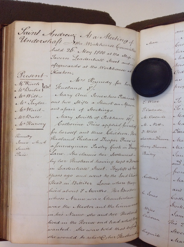 St Andrew Undershaft - Workhouse Minute Book 1780-1801 p252 image 1 St Andrew Undershaft - Workhouse Minute Book 1780-1801 p252 image 1