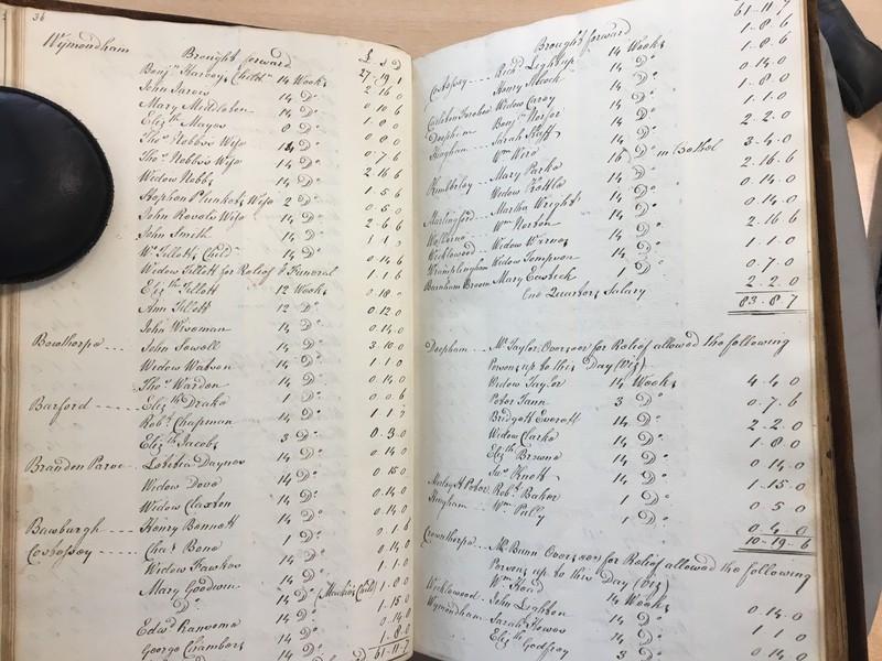 Forehoe Hundred - House of Industry Minute Book 1807-1809 p36-37 image 1 Forehoe Hundred - House of Industry Minute Book 1807-1809 p36-37 image 1