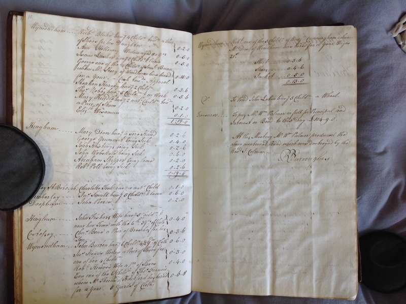 Forehoe Hundred - House of Industry Minute Book 1802-1805 p18-19 image 1 Forehoe Hundred - House of Industry Minute Book 1802-1805 p18-19 image 1