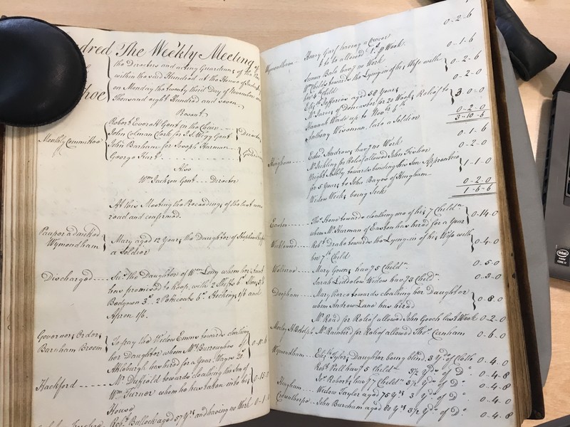 Forehoe Hundred - House of Industry Minute Book 1807-1809 p74-75 image 1 Forehoe Hundred - House of Industry Minute Book 1807-1809 p74-75 image 1