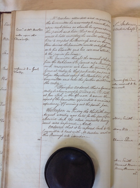 St Andrew Undershaft - Workhouse Minute Book 1780-1801 p40 image 1