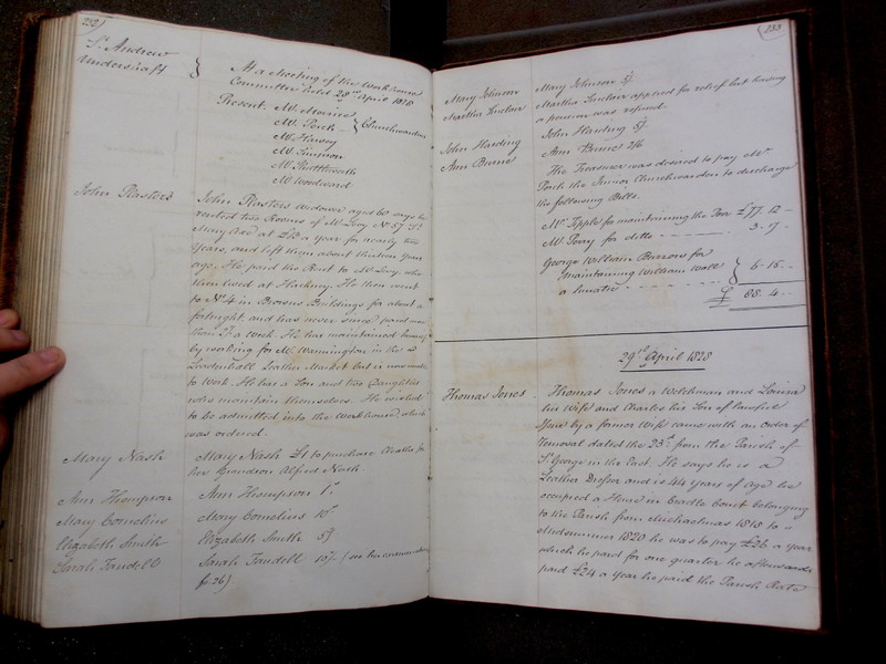 St Andrew Undershaft - Workhouse Minute Book 1822-1828 p232-233 image 1