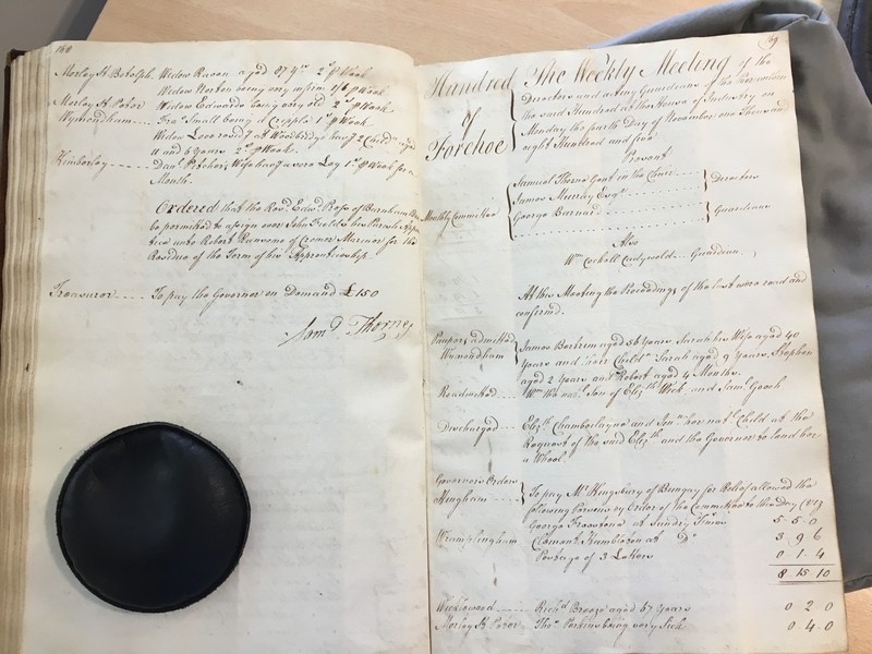 Forehoe Hundred - House of Industry Minute Book 1805-1807 p168-169 image 1 Forehoe Hundred - House of Industry Minute Book 1805-1807 p168-169 image 1