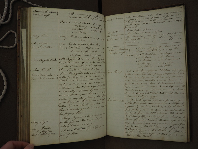 St Andrew Undershaft - Workhouse Minute Book 1814-1822 p202-203 image 1