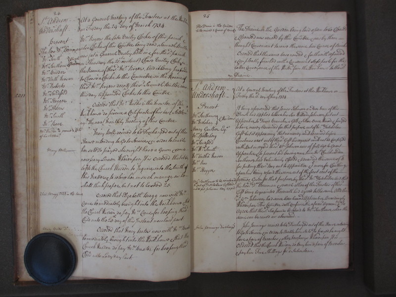 St Andrew Undershaft - Workhouse Minute Book 1732-1748 p24-25 image 1 St Andrew Undershaft - Workhouse Minute Book 1732-1748 p24-25 image 1