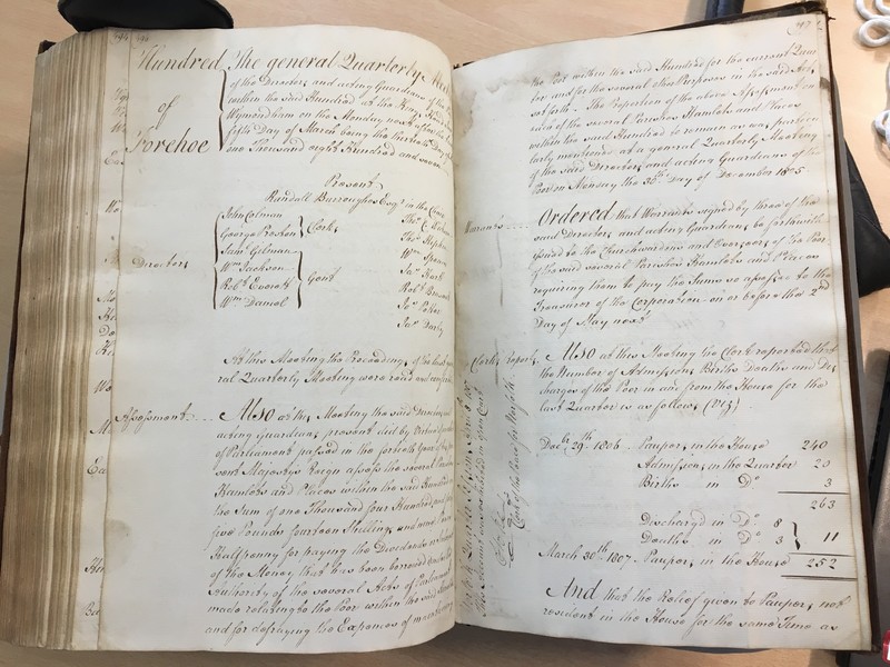 Forehoe Hundred - House of Industry Minute Book 1805-1807 p496-497 image 1
