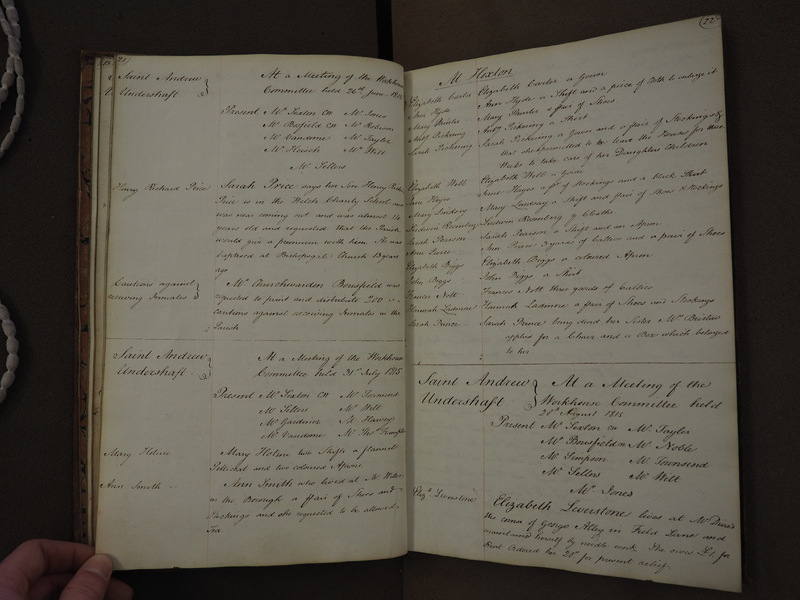 St Andrew Undershaft - Workhouse Minute Book 1814-1822 p21-22 image 1