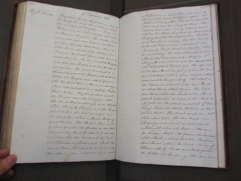 St Andrew Undershaft - Workhouse Minute Book 1822-1828 p212-213 image 1