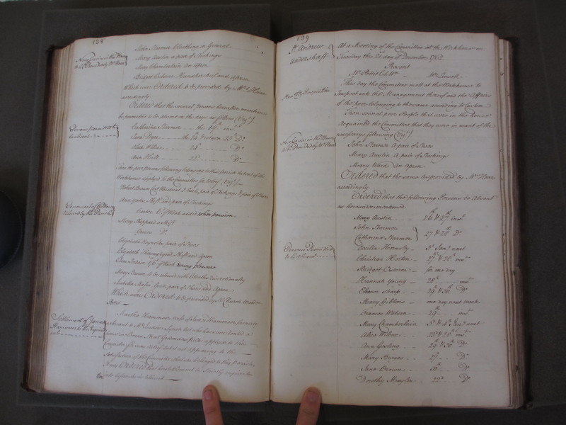 St Andrew Undershaft - Workhouse Minute Book 1748-1780 p138-139 image 1 St Andrew Undershaft - Workhouse Minute Book 1748-1780 p138-139 image 1