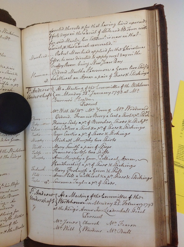 St Andrew Undershaft - Workhouse Minute Book 1780-1801 p147 image 1 St Andrew Undershaft - Workhouse Minute Book 1780-1801 p147 image 1