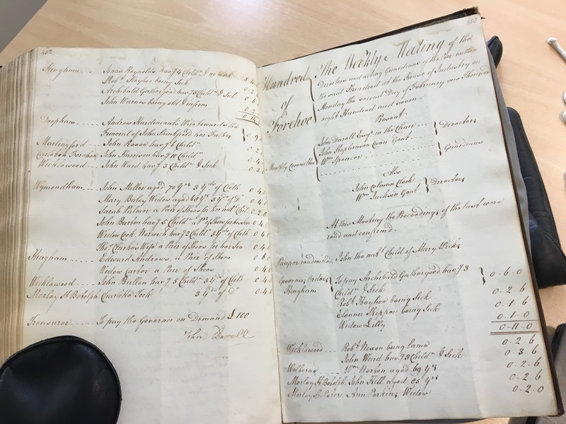Forehoe Hundred - House of Industry Minute Book 1805-1807 p452-453 image 1 Forehoe Hundred - House of Industry Minute Book 1805-1807 p452-453 image 1