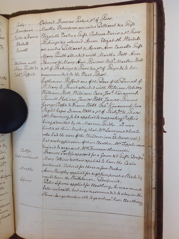 St Andrew Undershaft - Workhouse Minute Book 1780-1801 p191 image 1 St Andrew Undershaft - Workhouse Minute Book 1780-1801 p191 image 1