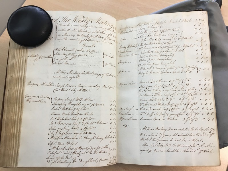 Forehoe Hundred - House of Industry Minute Book 1805-1807 p398-399 image 1 Forehoe Hundred - House of Industry Minute Book 1805-1807 p398-399 image 1