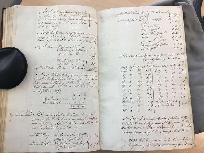 Forehoe Hundred - House of Industry Minute Book 1805-1807 p154-155 image 1 Forehoe Hundred - House of Industry Minute Book 1805-1807 p154-155 image 1