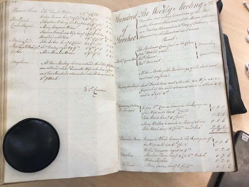 Forehoe Hundred - House of Industry Minute Book 1805-1807 p458-459 image 1 Forehoe Hundred - House of Industry Minute Book 1805-1807 p458-459 image 1