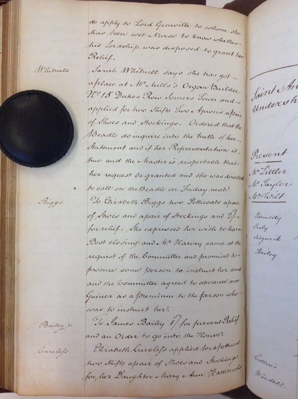 St Andrew Undershaft - Workhouse Minute Book 1780-1801 p204 image 1 St Andrew Undershaft - Workhouse Minute Book 1780-1801 p204 image 1