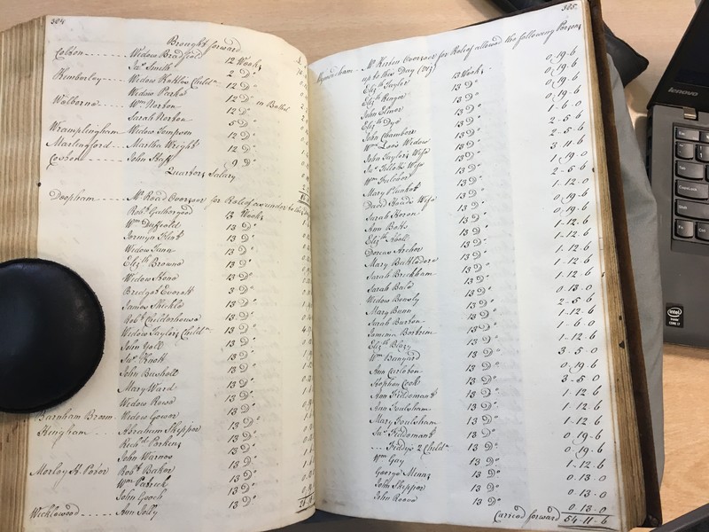 Forehoe Hundred - House of Industry Minute Book 1807-1809 p384-385 image 1 Forehoe Hundred - House of Industry Minute Book 1807-1809 p384-385 image 1